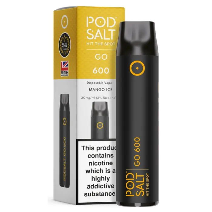 Mango Ice by Pod Salt Go 600 Disposable Vape (Expired 2024)